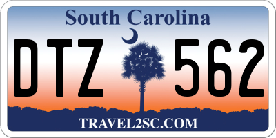 SC license plate DTZ562