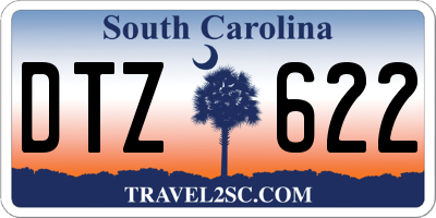 SC license plate DTZ622