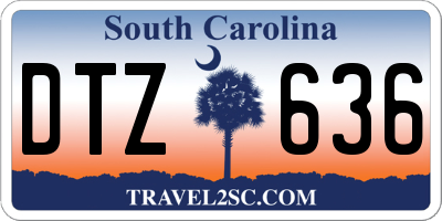 SC license plate DTZ636