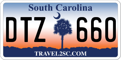 SC license plate DTZ660