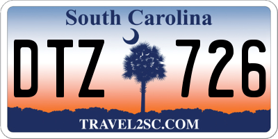 SC license plate DTZ726