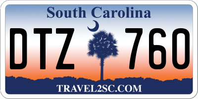 SC license plate DTZ760