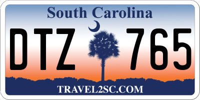 SC license plate DTZ765