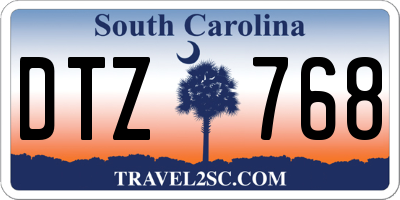SC license plate DTZ768
