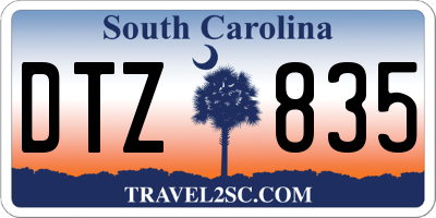 SC license plate DTZ835