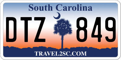 SC license plate DTZ849