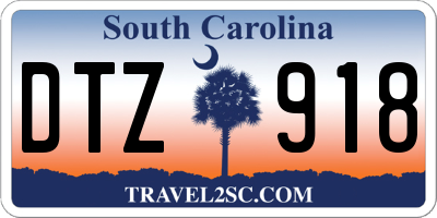 SC license plate DTZ918