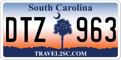 SC license plate DTZ963
