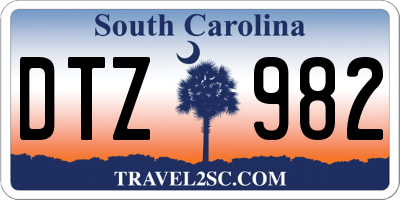 SC license plate DTZ982