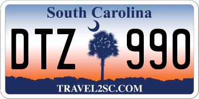 SC license plate DTZ990