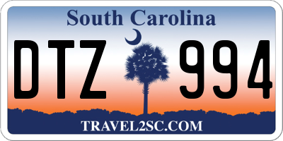 SC license plate DTZ994