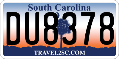 SC license plate DU8378