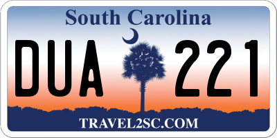 SC license plate DUA221
