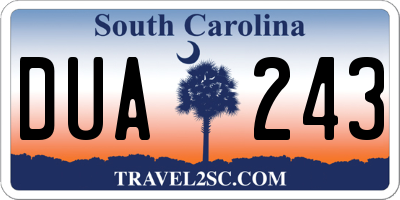 SC license plate DUA243