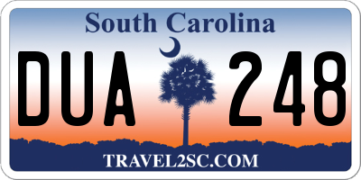 SC license plate DUA248