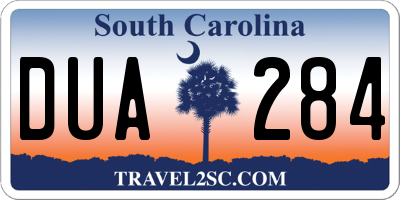 SC license plate DUA284