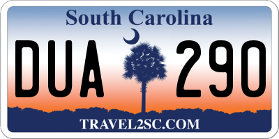 SC license plate DUA290