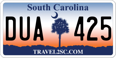SC license plate DUA425