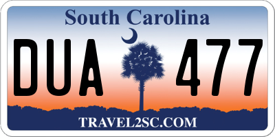 SC license plate DUA477