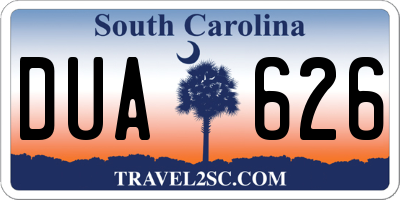 SC license plate DUA626