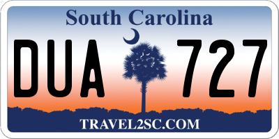 SC license plate DUA727