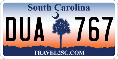 SC license plate DUA767
