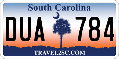 SC license plate DUA784
