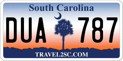 SC license plate DUA787