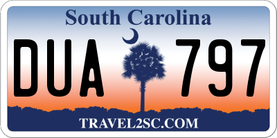 SC license plate DUA797