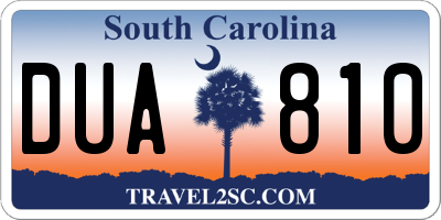 SC license plate DUA810