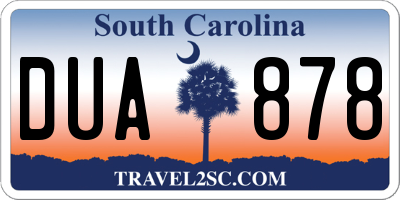 SC license plate DUA878