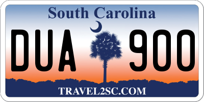 SC license plate DUA900