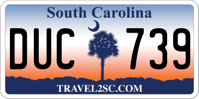 SC license plate DUC739