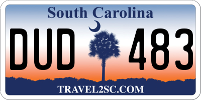 SC license plate DUD483