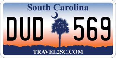 SC license plate DUD569
