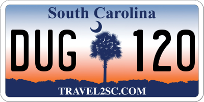 SC license plate DUG120