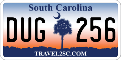 SC license plate DUG256