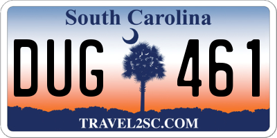SC license plate DUG461