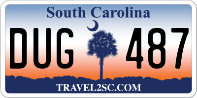 SC license plate DUG487