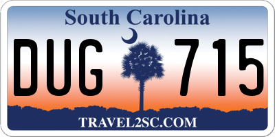SC license plate DUG715