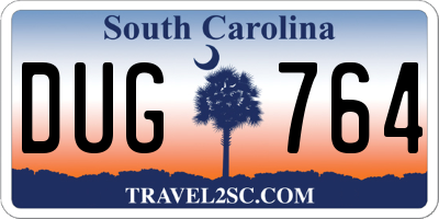 SC license plate DUG764