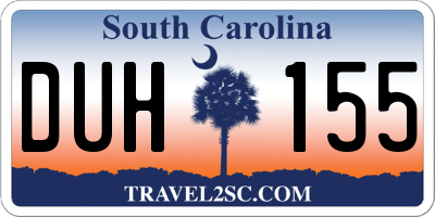 SC license plate DUH155