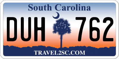 SC license plate DUH762