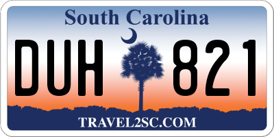 SC license plate DUH821