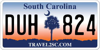 SC license plate DUH824