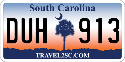 SC license plate DUH913