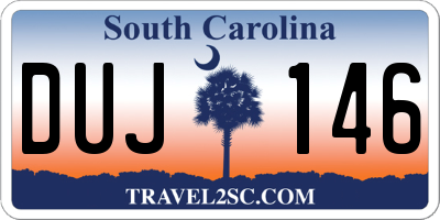 SC license plate DUJ146