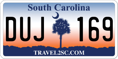 SC license plate DUJ169