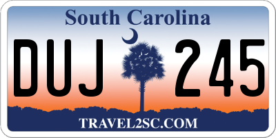 SC license plate DUJ245