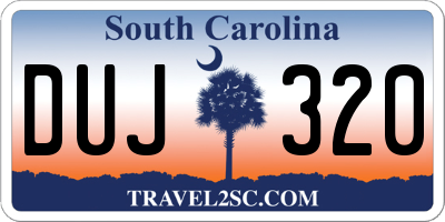 SC license plate DUJ320